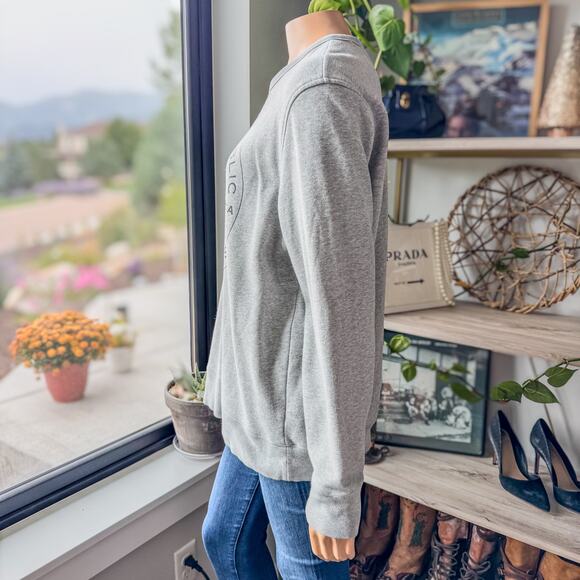 Banana Republic Logo Crewneck Heather Gray Sweatshirt, Women's Size Large - Picture 5 of 8